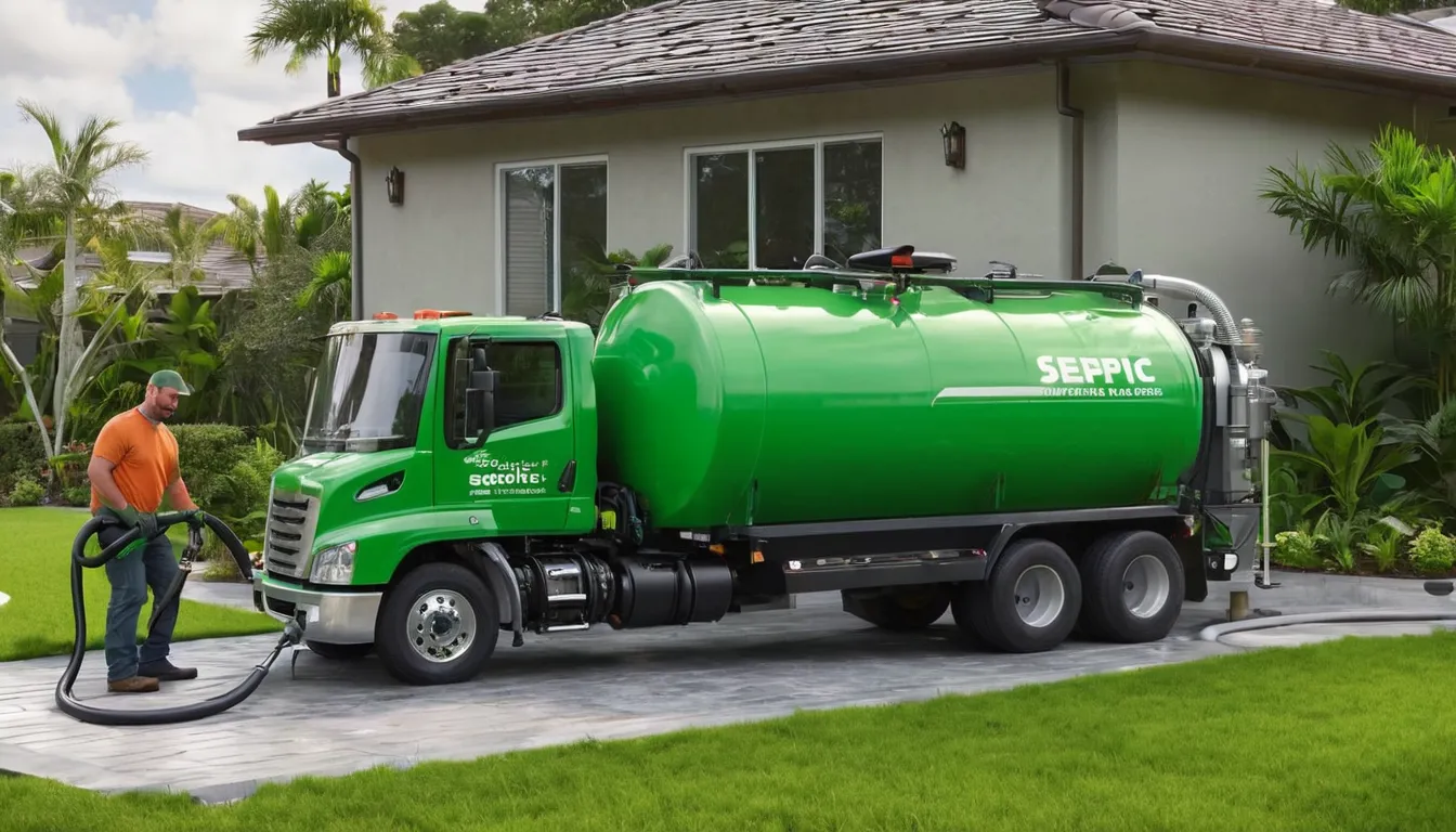 Independent provider pumping a septic tank at a home in the St. Petersburg area